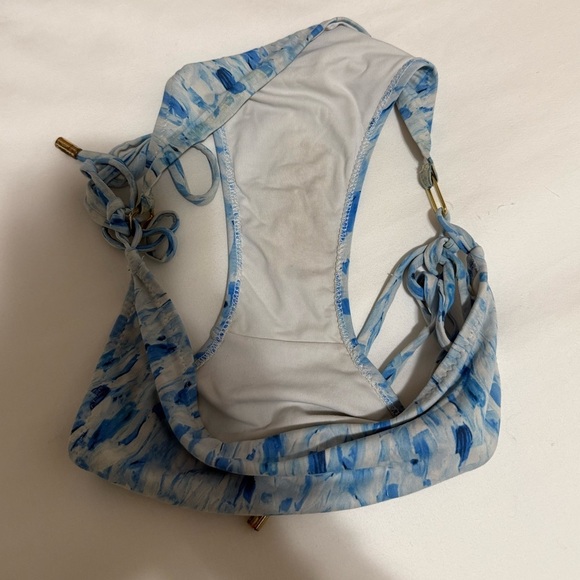 Melissa Odabash Cancun Waterfall Halterneck Bikini Set – Blue Tropical, - Picture 4 of 7